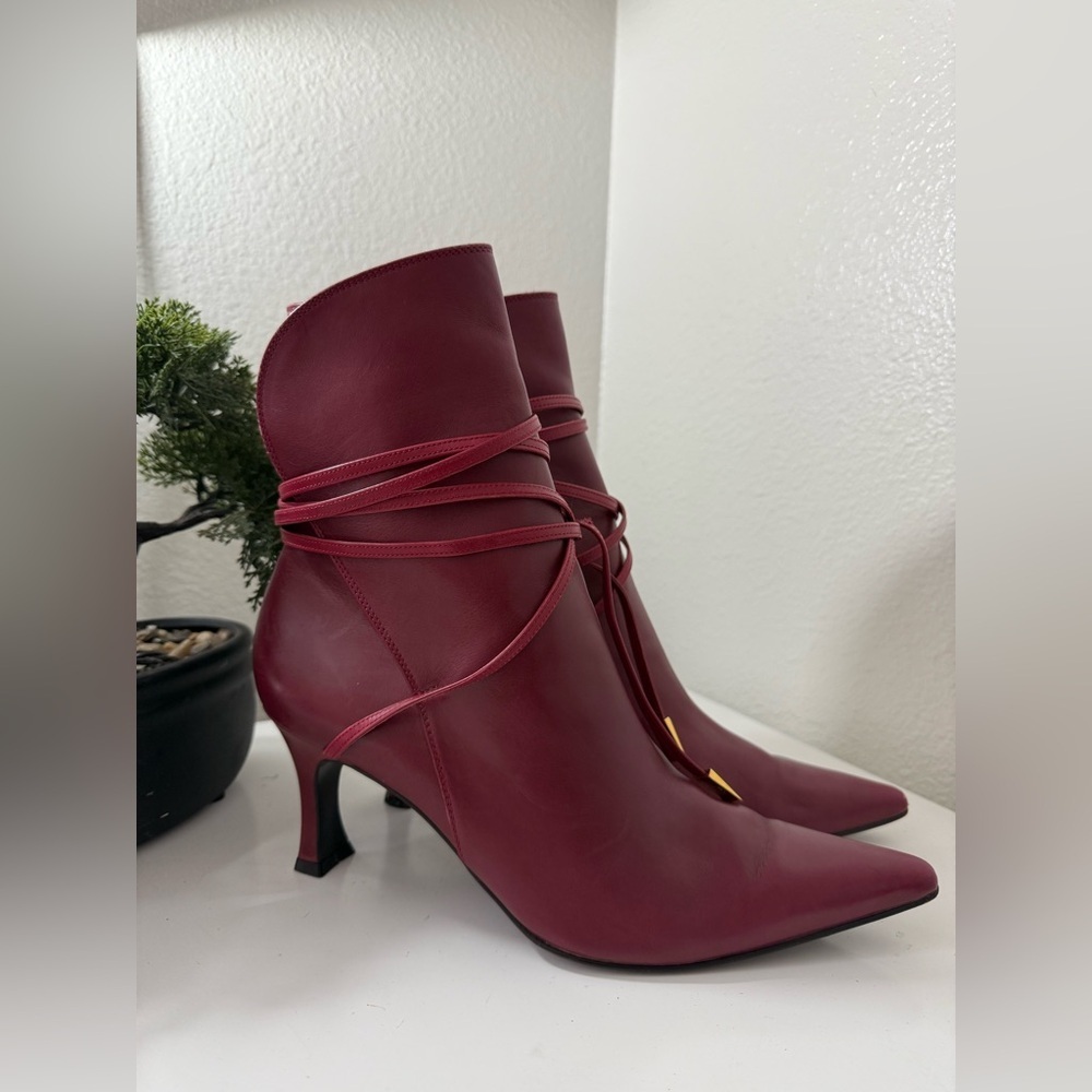 Versace Red Heeled Boots